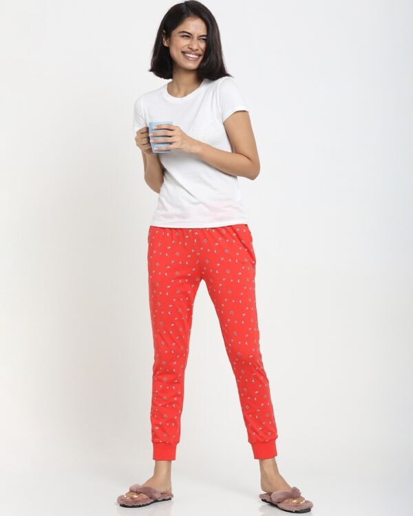 Bewakoof Women Red Lounge Joggers