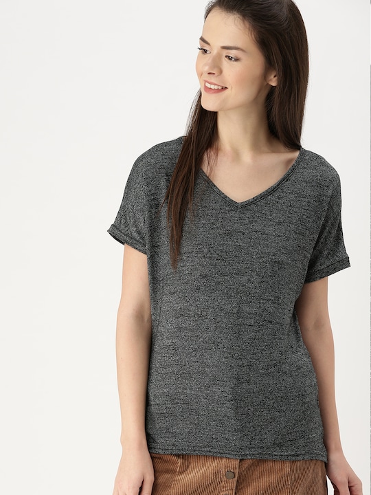 DressBerry Women Solid Round Neck t-shirt