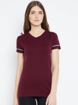 C9 Airwear Women"s Maroon Active T-Shirt