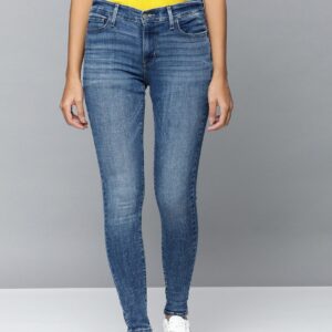 LEVI"S  710 Women Super Skinny Mid Rise Blue Jeans