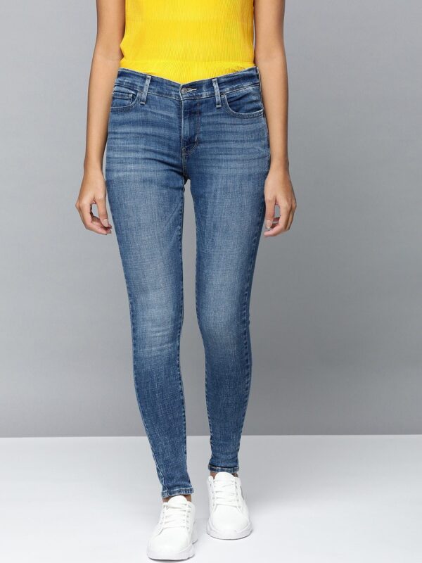 LEVI"S  710 Women Super Skinny Mid Rise Blue Jeans