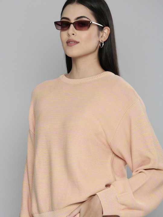 Levi"s Women Round Neck Pure Cotton Sweatshirt