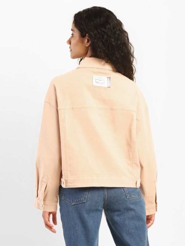 Levi"s Peach Loose Denim Jacket Women Solid Denim Jacket