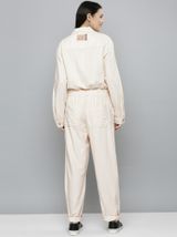 Levi"s Womens Beige Notched Lapel Jumpsuits