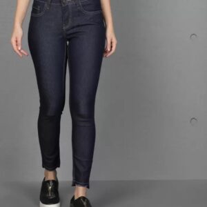 METRONAUT Women Skinny Mid Rise Dark Blue Jeans