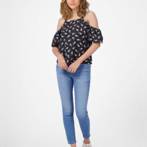 ONLY Printed Cold-Shoulder Top