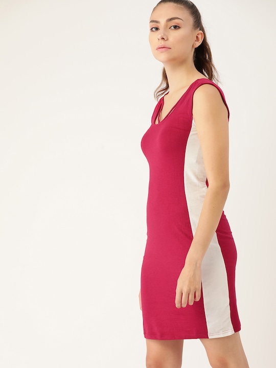 DressBerry Women Sheath Dress with Cut-Out Detail