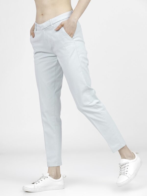 Tokyo Talkies Women Tapered Cotton Blend Trousers