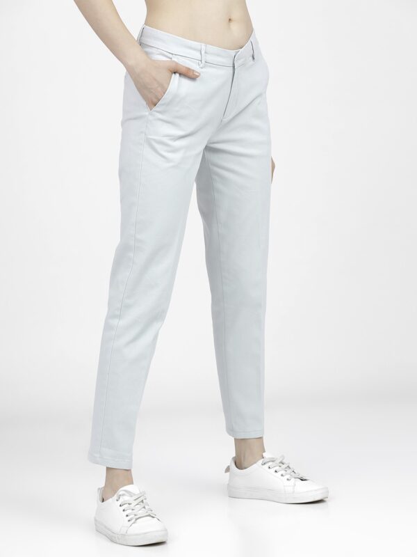 Tokyo Talkies Women Tapered Cotton Blend Trousers