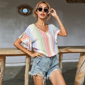 Urbanic Casual Regular Sleeves Striped Women Top