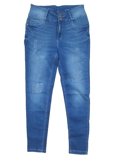 Bare Denim Women"s Skinny Fit High Rise Cropped Jeans