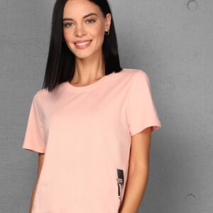 METRONAUT Casual Short Sleeve Solid Women Pink Top