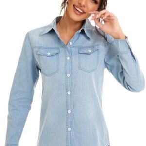 Urbanic Casual Regular Sleeves Washed Women Shirt