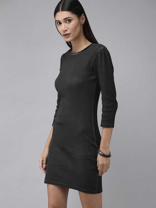 Roadster Black Sheath Dress