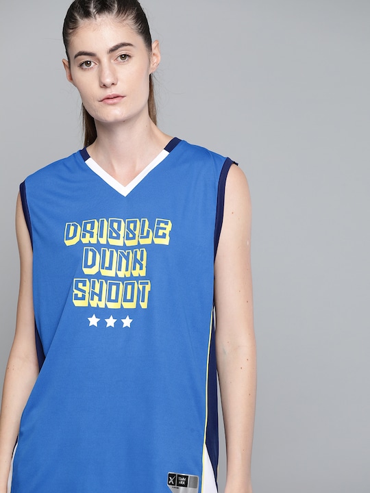 HRX Women Typographic Rapid-Dry Basketball T-shirt