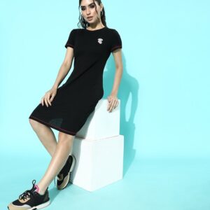 DressBerry Women Stylish Black Solid Dress