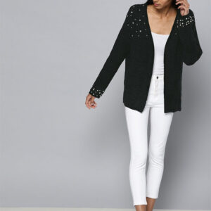 Chemistry Women  Embellished Front-Open Sweater