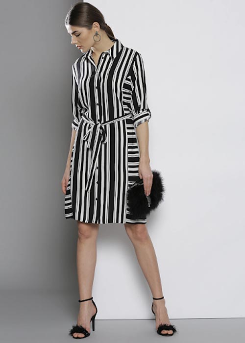 DOROTHY PERKINS Women Striped Shirt Dress