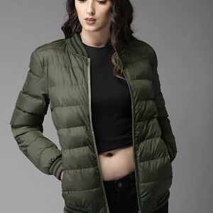 HERE&NOW Women Solid Bomber