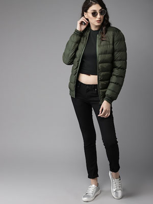 HERE&NOW Women Solid Bomber