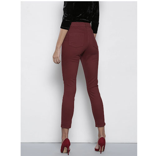 DOROTHY PERKINS Maroon Cropped Jeggings