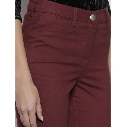 DOROTHY PERKINS Maroon Cropped Jeggings