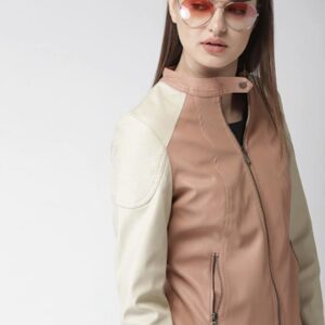 Harvard Women Solid Biker Jacket