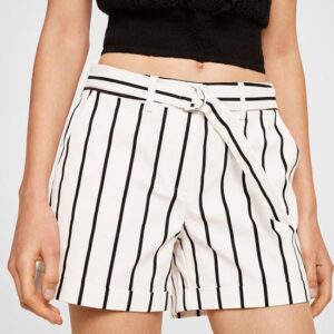 MANGO Women Striped Regular Fit Shorts