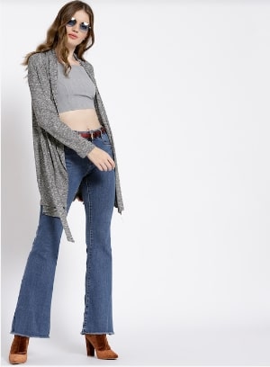 MANGO  Solid Front-Open Cardigan