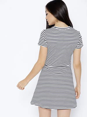 MANGO Women Striped A-Line Dress