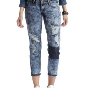 Women Blue Slim Fit Highly Distressed Jeans