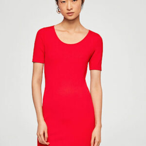 MANGO Women Solid Sheath Dress