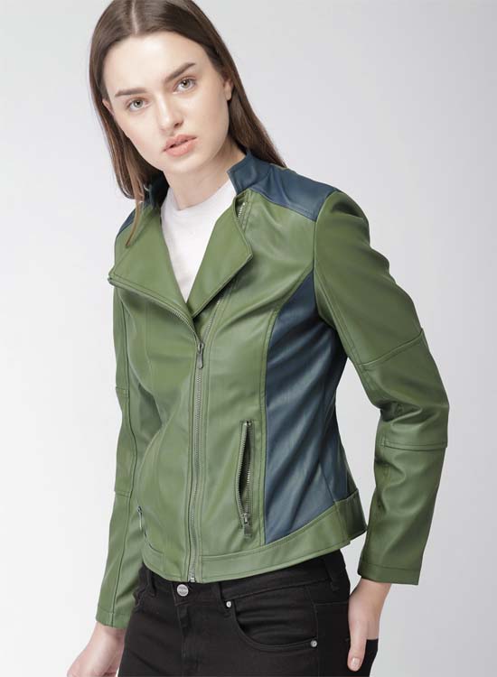 Harvard Women Solid Biker Jacket