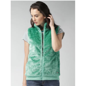 Mast & Harbour Faux-Fur Sleeveless Jacket