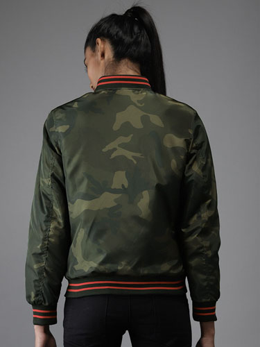 Moda Rapido Women Printed Bomber Jacket