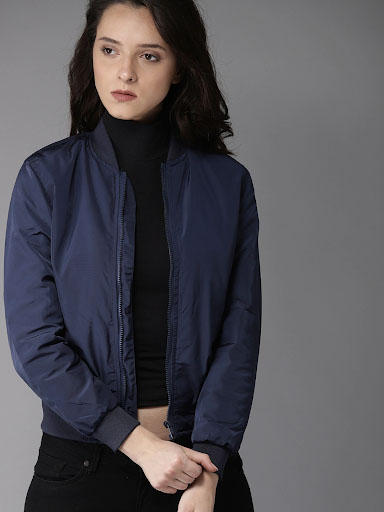 HERE&NOW Women Solid Bomber