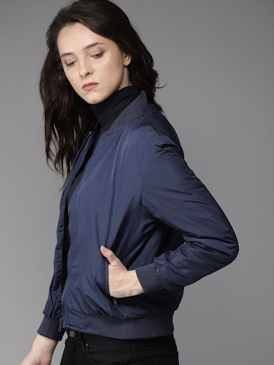 HERE&NOW Women Solid Bomber