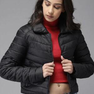 Moda Rapido Women Black Solid Puffer Jacket