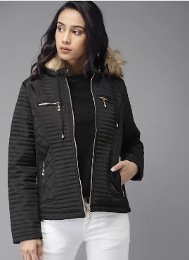 Moda Rapido Women Solid Quilted Jacket