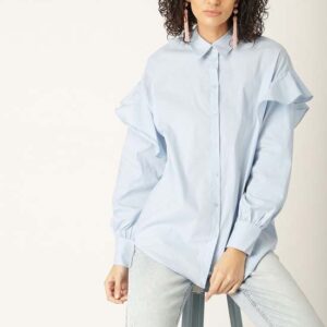 ESPRIT Women  Regular Fit Solid Casual Shirt