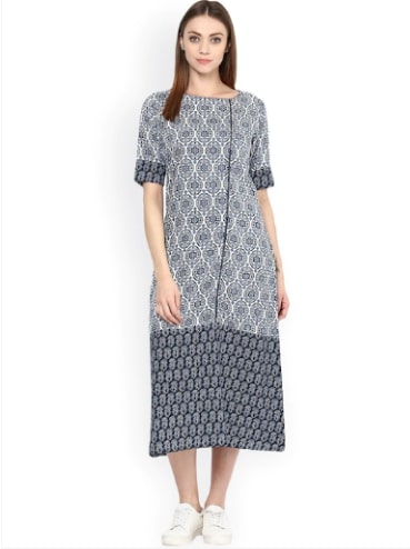 Jaipur Kurti Women Printed A-Line Dress